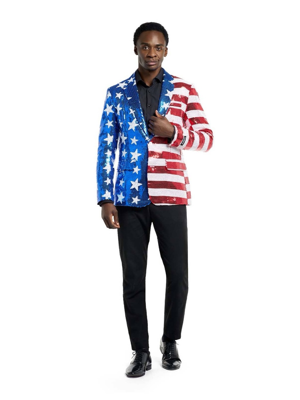 250 Year Celebration Red, White & Blue Patriotic Sequin Men’s Blazer XL